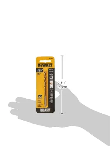 Miniatura 3 de DEWALT DW1312 - Broca helicoidal de titanio con punta aguzada (316 pulgadas)