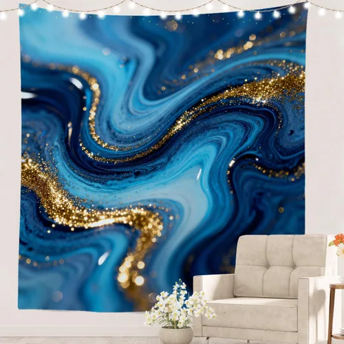 Miniatura 11 de Batmerry Abstract Repeat Polyester Tapestry, Tiled Directional Lightweight Wall Hanging High-Definition Print Backdrop For Dorm Room Bedroom Living