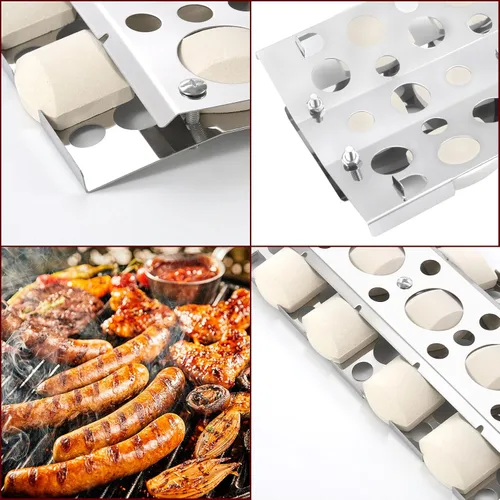 Miniatura 3 de GasSaf Placa de calor para piezas de repuesto seleccionadas de Turbo BBQ, bandeja de briquetas de 16.5 pulgadas para Turbo Sts, Elite, parrillas