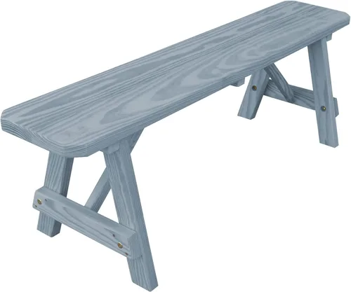 Miniatura 23 de Furniture Barn USA Banco tradicional de pino tratado a presión de 2 pies, tinte de cedro