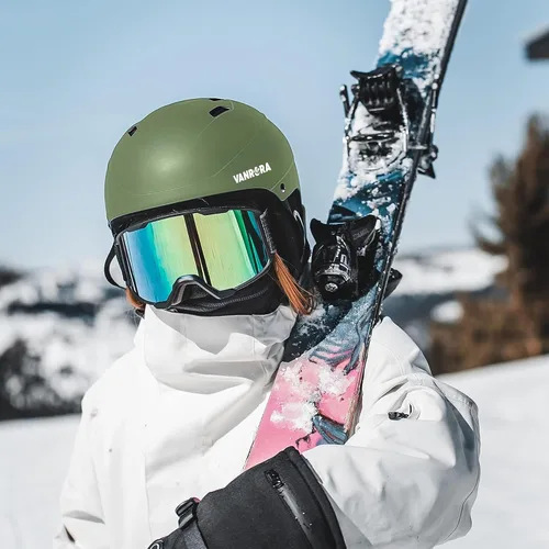 Miniatura 7 de VANRORA Casco de esquí, casco de snowboard para hombres y mujeres, ventilación con control de clima, ajuste de esfera, compatible con gafas, forro
