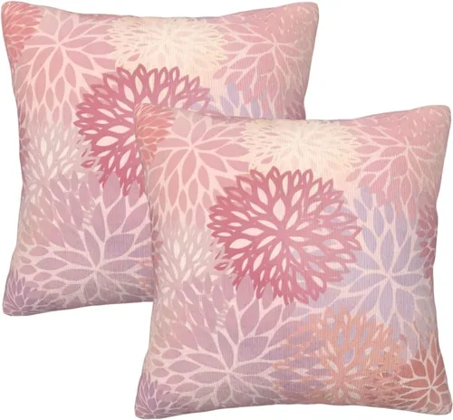 Miniatura 14 de Perinsto Juego de 2 fundas de almohada decorativas de flores de crisantemo azul, fundas de almohada suaves para sofá, cama, decoración del hogar, 16