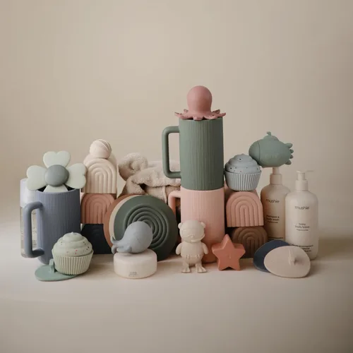 Miniatura 6 de mushie Taza de Enjuague para Baño de Bebé 100% Silicona de Grado Alimentario Taza de Enjuague para Champú y Lavado Corporal para Niños