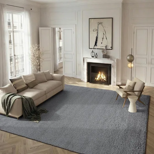 Miniatura 66 de SAFAVIEH Laguna Shag Collection - Alfombra decorativa, 2 pies 3 pulgadas x 4 pies, color beige, diseño sólido, no desprende pelusa y de fácil