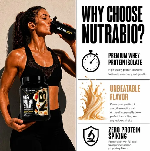 Miniatura 4 de NutraBio Proteína aislada de suero 100% en polvo, 25g de proteína con perfil completo de aminoácidos, sin transgénicos, libre de soja y gluten, baja