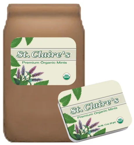 Miniatura 24 de Pastillas Herbales Orgánicas de St. Claire, (Jengibre, lata de 1.5 onzas, paquete de 3) Sin gluten, veganas, sin OMG, a base de plantas, sin