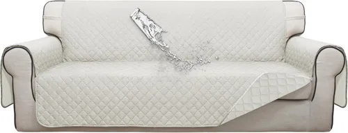 Miniatura 42 de ISSUNTEX Fundas de sofá de dos plazas con doble protección 100% impermeables para sala de estar, fundas para sofá de 2 cojines, protector de muebles