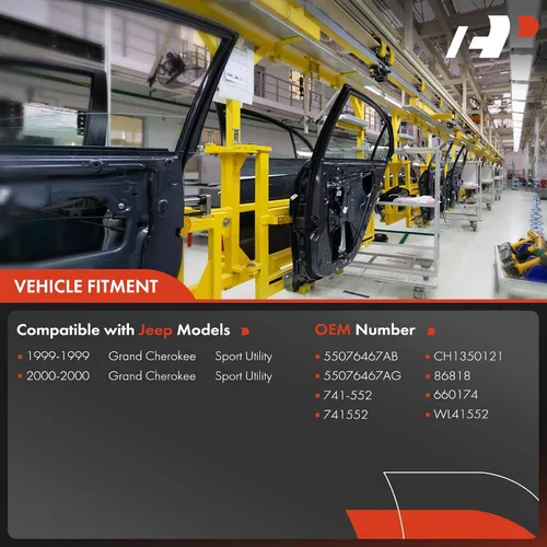 Miniatura 3 de A-Premium Elevalunas eléctrico con motor delantero del lado del conductor compatible con Jeep Grand Cherokee 1999-2000 Sport Utility delantera