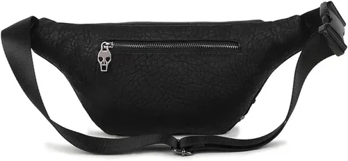 Miniatura 3 de Riñonera punk para mujer, bolsa de hombro tachonada, bolsa de hombro, Negro