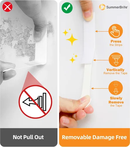 Miniatura 5 de Tiras Grandes para Colgar Cuadros de Servicio Pesado (XL/16 Libras) 16 Pares/32 Tiras Sin Daños en la Pared, Colgadores Adhesivos para Cuadros Sin