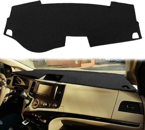Miniatura 6 de Alfombrilla para salpicadero a medida para Toyota Sienna 2004-2010, protector de tablero de acolchado de alfombra (04-10 Beige) F99 36-38 Beige