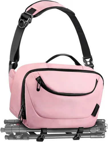 Miniatura 10 de TAAOKA Bolsa de Hombro para Cámara, Estuche para Cámara Impermeable con Soporte para Trípode, Bolsas para Cámaras DSLR/SLR/Sin Espejo Ligeras