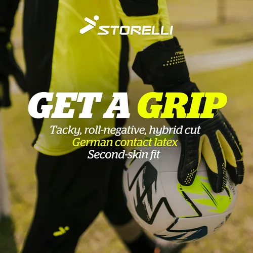 Miniatura 3 de Storelli Silencer Goalkeeper Gloves, with Removable Finger Spines, High-Impact Hand Protection, Soccer Accessories