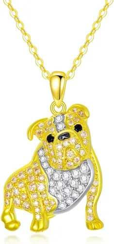 Miniatura 85 de Collares con colgante de perro de plata de ley S925 – 24 razas corgi/husky/labrador/pastor para mujer
