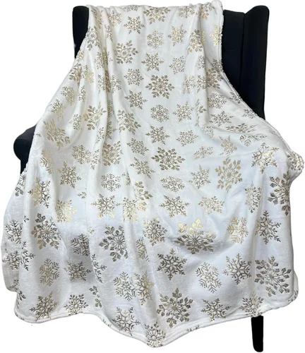 Miniatura 35 de Manta de Forro Polar para las Fiestas Navideñas: Corona Tradicional de Decoración del Hogar con Saludos Cheers Merry Peace Joy sobre Fondo Beige