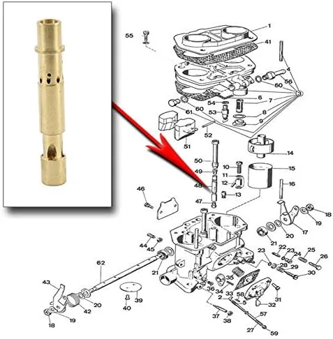 Miniatura 3 de Tubo de emulsión F11 para 40/44 HPMX, 40/44/48 IDF, EPC 48/51, 48 IDA, DCO/DCOE
