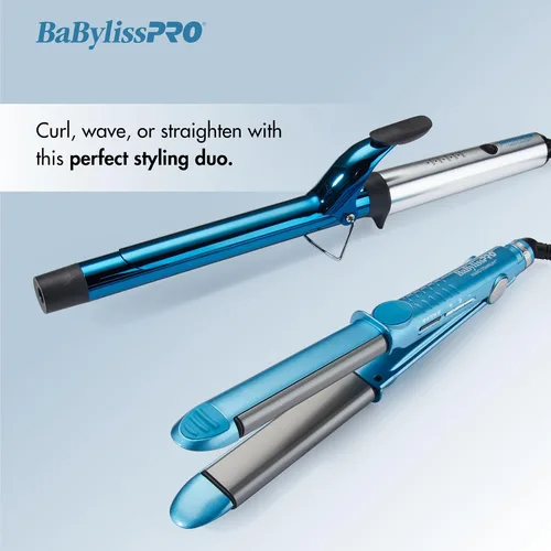 Miniatura 2 de BaBylissPRO Plancha plana de titanio nano, plancha de pelo de 1 pulgada en U para resultados profesionales de salón y todo tipo de cabello