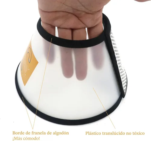 Miniatura 3 de Collares y conos de recuperación de mascotas de plástico para perros y gatos después de la cirugía, cono ajustable para el cuello del perro, collar
