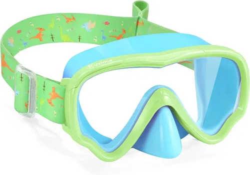 Miniatura 25 de Vvinca Kids-Goggles with Nose Cover, Diving Mask Elastic Fabric Strap Anti Fog Anti Shattered Lens for Kids Swim Goggles 3-14 17-negro