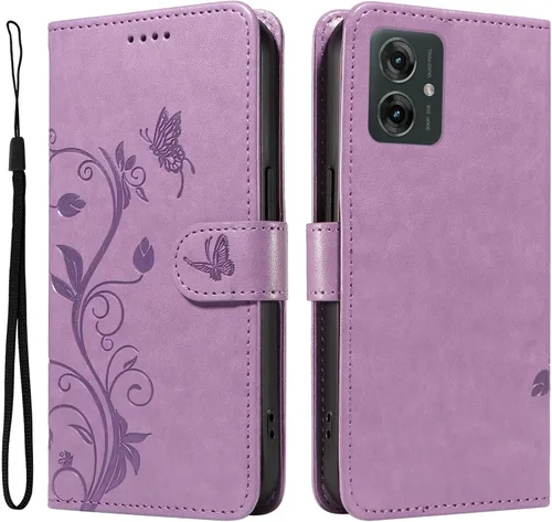 Miniatura 38 de Funda para Motorola Moto E22/E22i, piel sintética, con tarjetero y correa para la muñeca, a prueba de golpes, funda magnética para Motorola Moto Rojo