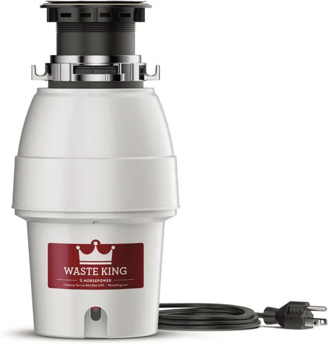 Miniatura 7 de Waste King L-2600TC Activación controlada 1/2 HP Eliminación de basura con rejilla controlada más segura, cable de alimentación incluido