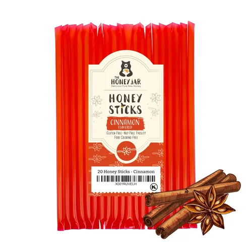 Miniatura 41 de The Honey Jar Palitos de miel lisos, pajitas de miel pura para el té, café o un placer saludable, una cucharadita de miel saborizada por barra