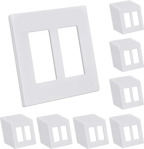 Miniatura 16 de CML - Placas de pared sin tornillos, paquete de 120 cubiertas decorativas para interruptor de luz, placa decorativa para interruptor de salida de 1