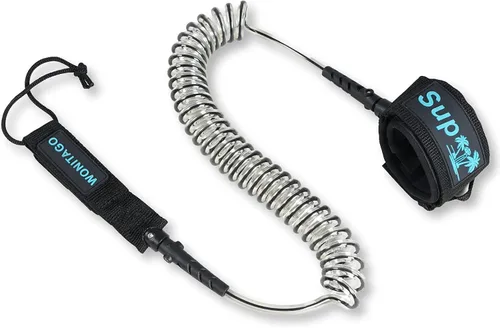 Miniatura 11 de Correa de SUP en espiral de alta calidad para tabla de remo de pie, cuerda de pierna, correa de muñeca para tabla de surf, tabla de remo, tabla