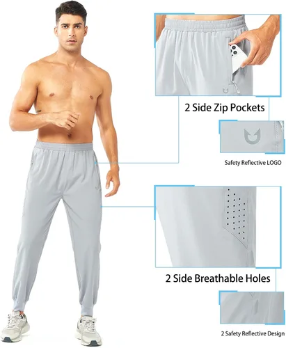 Miniatura 3 de NORTHYARD Pantalones deportivos para correr para hombre, ligeros, de secado rápido, para gimnasio, deportes activos, entrenamiento en pista