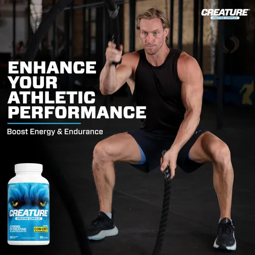 Miniatura 4 de CREATURE® Creatine Complex - Cápsulas de monohidrato de creatina con 5 tipos de creatina, incluyendo Con-Crēt® creatina HCL, promueve los músculos