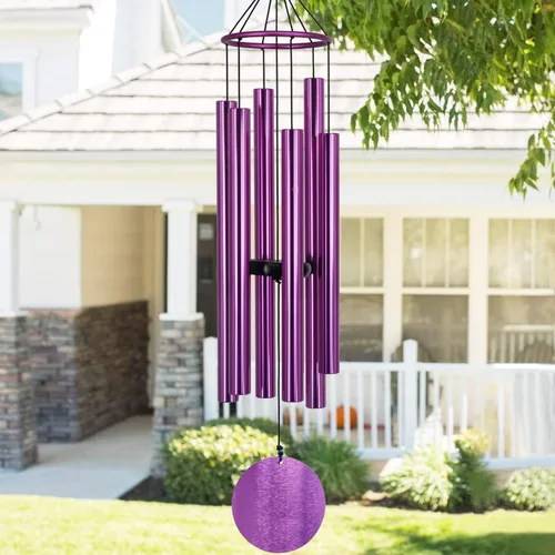 Miniatura 12 de ASTARIN - Carillón de viento para exteriores, gran tono profundo, 91 cm de gran carillón para exteriores, afinado, relajante, bajo grave, carillones