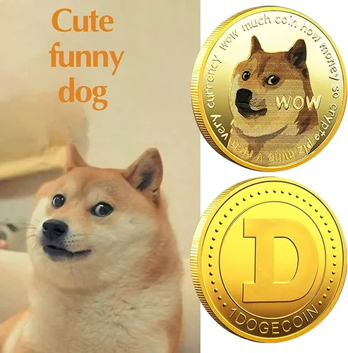 Miniatura 6 de Dogecoin Moneda conmemorativa 2021 de 2 piezas de 1 onza chapada en oro, plateada, monedas coleccionables de edición limitada Dogecoin con cubierta