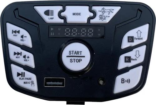 Miniatura 2 de JR1927M-Z 24V Negro Control central de vehículo eléctrico para niños, con reproducción de música, fuente de alimentación, funciones de avance