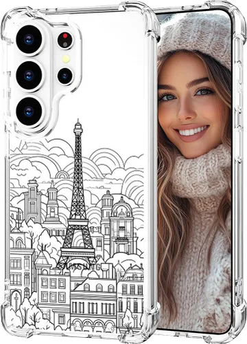 Miniatura 161 de Hungo Funda compatible con Samsung Galaxy S23 con diseño floral y bonito diseño transparente, femenino para mujeres y niñas, con hermoso clavel