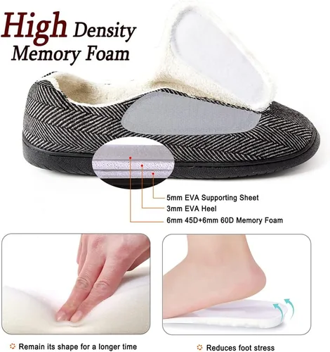 Miniatura 4 de Urbancolr Urbancolr - Zapatos ajustables para mujer, con espalda cerrada, lavables para interiores, con correa de cierre ajustable, para pies