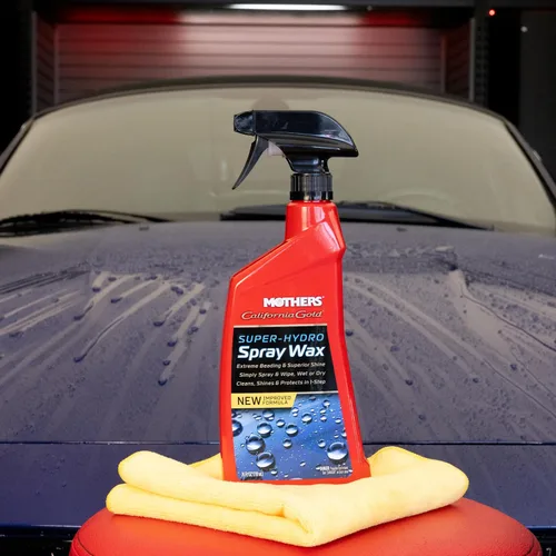 Miniatura 9 de Mothers California Gold Super-Hydro Spray Wax, 24 oz. – Brillo y perlado recién encerado, limpia, brilla y protege en un solo paso, usar seco