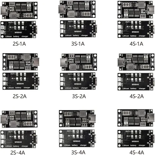 Miniatura 6 de Adeept Tipo-C USB-C 2S 2A 18650 21700 3.7V Módulo de carga de batería de litio Placa de carga Step-Up Boost Li-Po polímero USB C a 8.4V