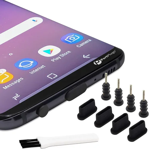 Miniatura 3 de Juegos de tapones antipolvo USB C - Enchufes para auriculares con parte superior plana, Plástico, No es una piedra preciosa