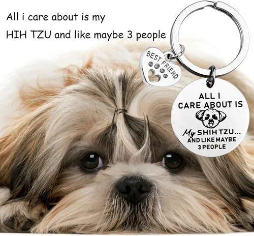 Miniatura 6 de Lywjyb Birdgot perro propietario regalo Shih Tzu perro perro llavero perro mamá regalo Shih Tzu joyería para los amantes del perro mascota regalo