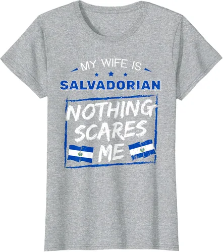 Miniatura 38 de Camiseta con la bandera de raíces salvadoreñas de El Salvador My Wife Is Salvadoran Roots, Negro