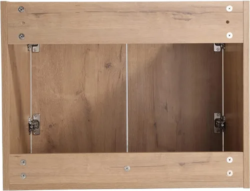 Miniatura 7 de Juego de tocador de baño de 24 pulgadas con lavabo, juego de armario de baño montado en la pared con lavabo de gel y puerta de gabinete de cierre