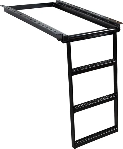 Miniatura 9 de Buyers Products 5232000 - Escalón retráctil negro de 2 peldaños – Escalón de caja de camión antideslizante resistente para camiones, remolques
