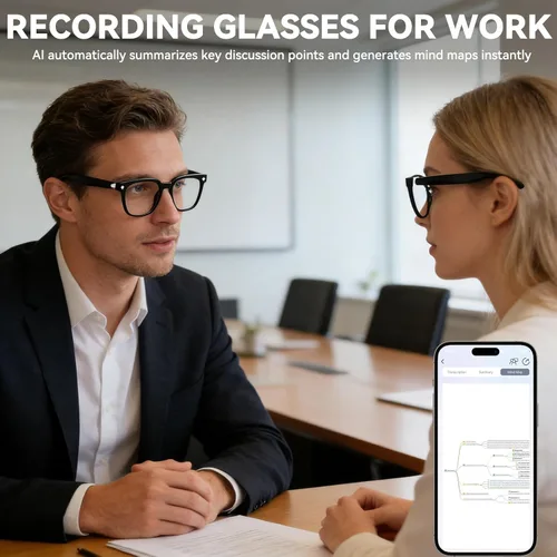 Miniatura 6 de Lentes inteligentes AI 2026, gafas Bluetooth para hombres y mujeres, música y llamadas de oído abierto, control táctil, asistente de voz, traducción