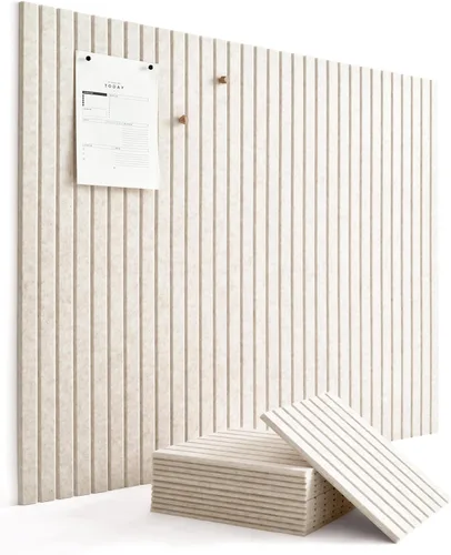 VIVELDA Azulejos de fieltro para tablón de anuncios de 48 x 36 pulgadas, paquete de 12 tableros de corcho alternativos, certificado OEKO-TEX,