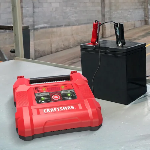 Miniatura 5 de CRAFTSMAN Cargador de batería de auto de 15A y mantenedor de batería, solución 4-en-1, para baterías de 6V/12V de deportes acuáticos, automotrices