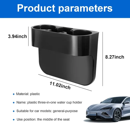 Miniatura 2 de Augeny Organizador de Asiento de Coche, Caja de Almacenamiento Multifuncional Portátil para Consola Central, Organizador de Espacio de Asiento