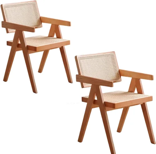 Miniatura 9 de Armless Side Chairs Single Leisure Chair Set, Upholstered Boucle Dining Chairs, Vanity Chair with Curved Backrest and Solid Wood Legs, for Kitchen