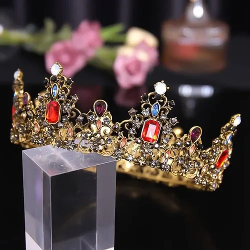Miniatura 5 de hair jewelry crown tiaras for women Baroque Retro Princess Headdress Tiara Bridal Crown For Women Crystal Queen Selection Hair Band Party Birthday