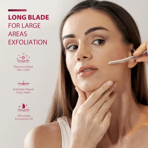 Miniatura 2 de Maquinilla de Afeitar Dermaplane para Rostro de Mujer, (6 Unidades) Herramienta Profesional de Dermaplaning para Vello Facial Fino, Depilación 6