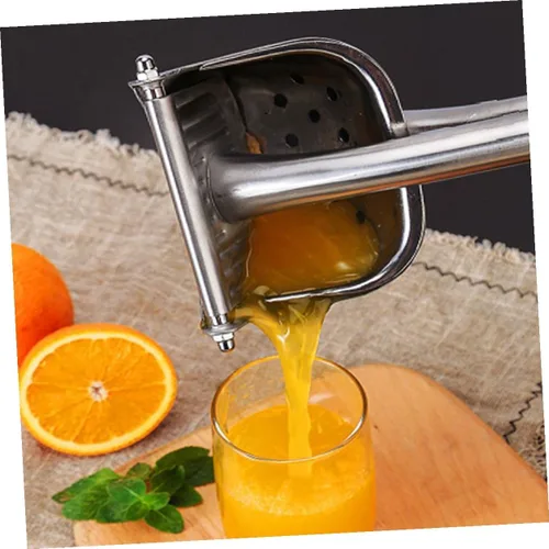 Miniatura 6 de Exprimidor manual de frutas de acero inoxidable para el hogar y camping, práctico exprimidor de cítricos y mangos, extractor no eléctrico